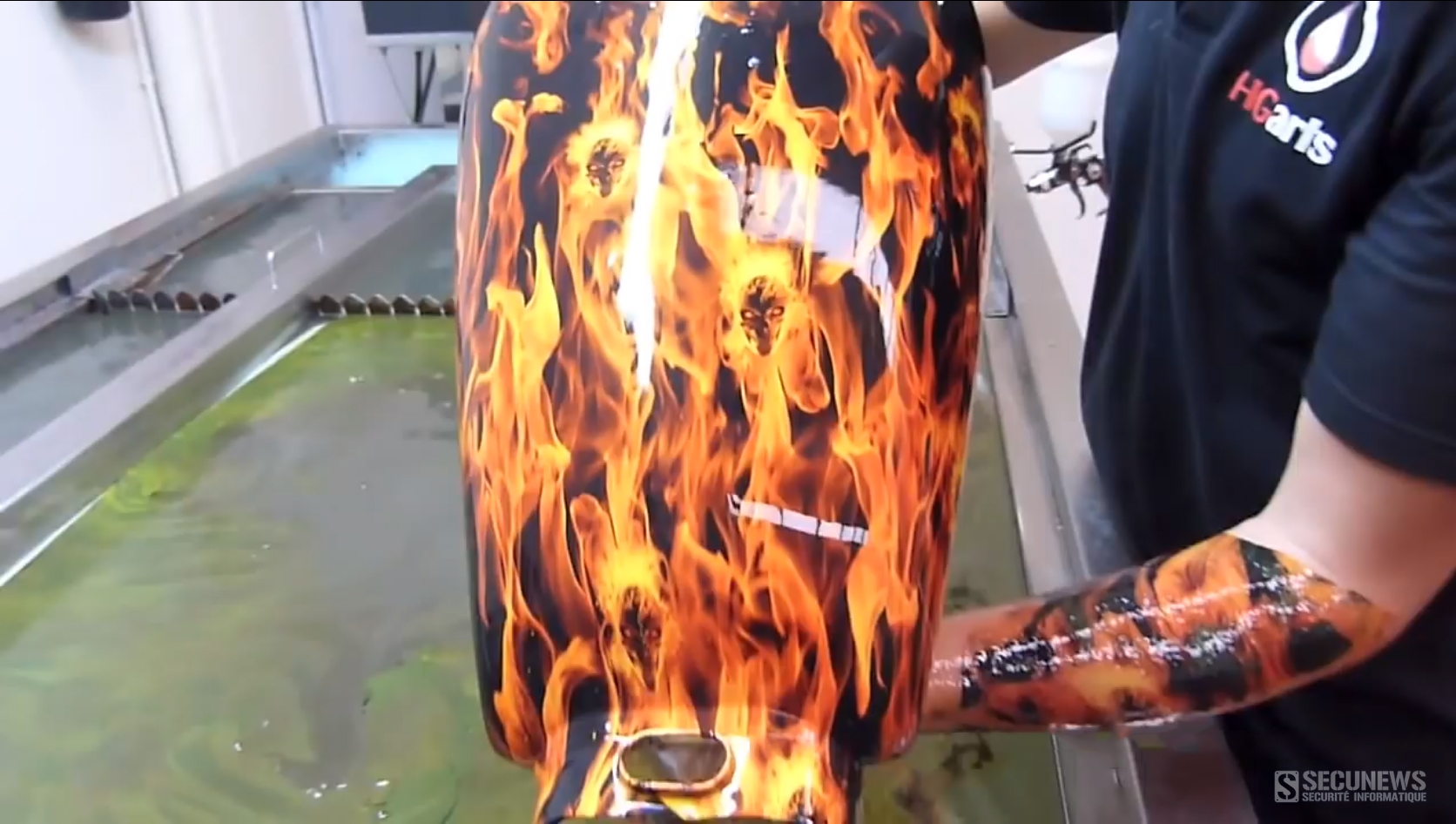 (vidéo) Jantes et divers objets  peinture à l'eau (hydrographic)