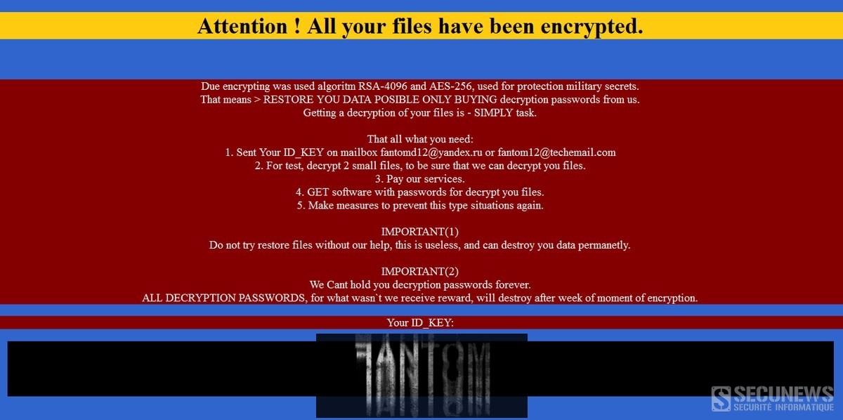 Fantom le ransomware qui se fait passer pour Windows Update
