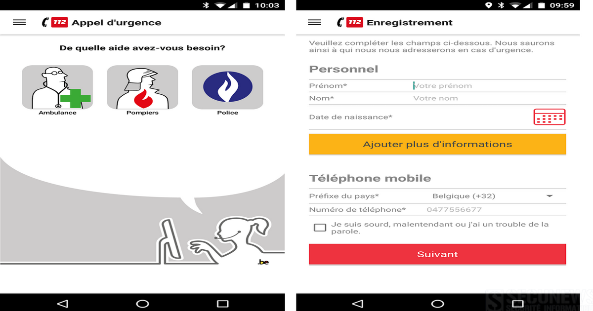 La nouvelle App 112 est disponible en Belgique et pourra vous sauver la vie