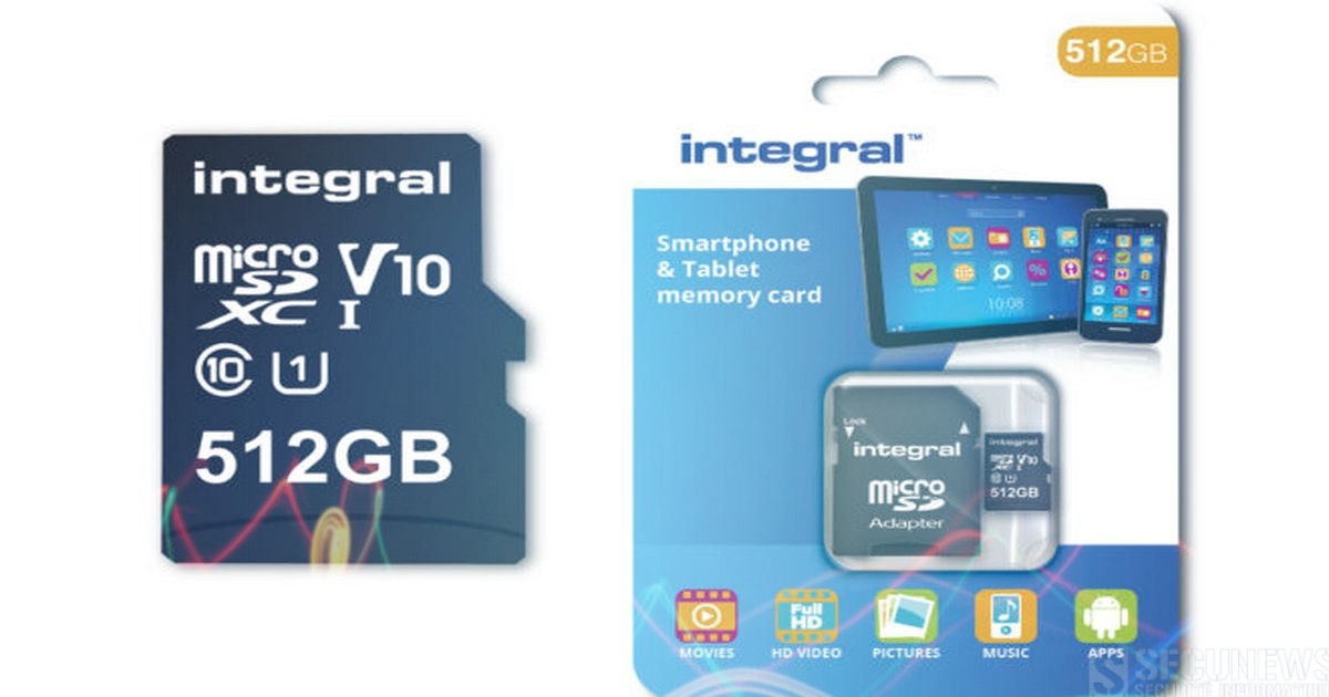 Integral présente une carte microSD de 512 Go, un nouveau record