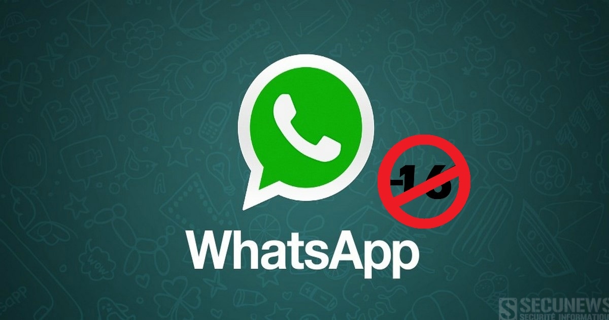 WhatsApp est désormais réservé aux plus de 16 ans