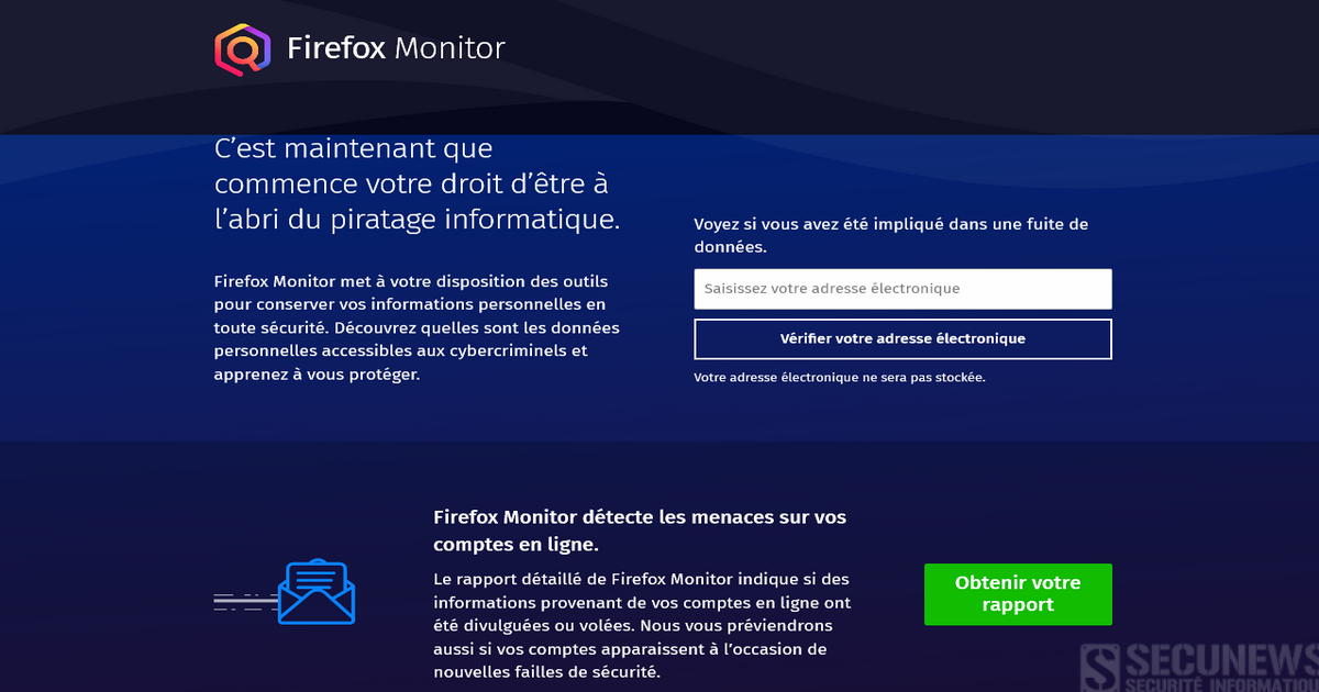 Avec Firefox Monitor, découvrez si vos identifiants ont été piratés