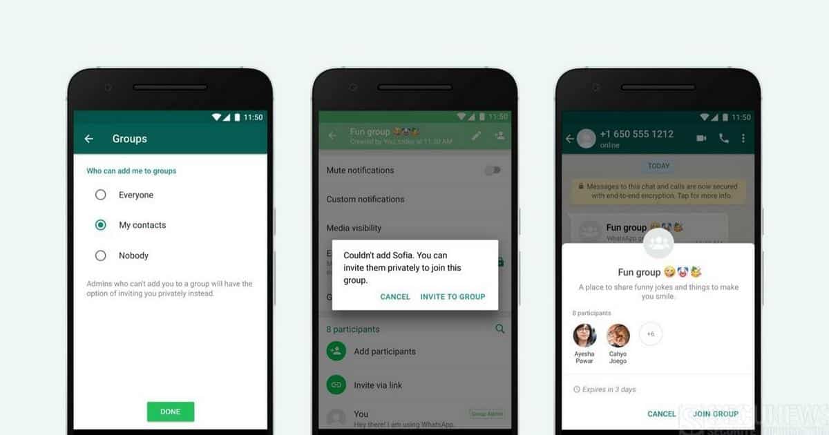 Vous ne pourrez plus être ajouté à un groupe sans votre accord sur WhatsApp