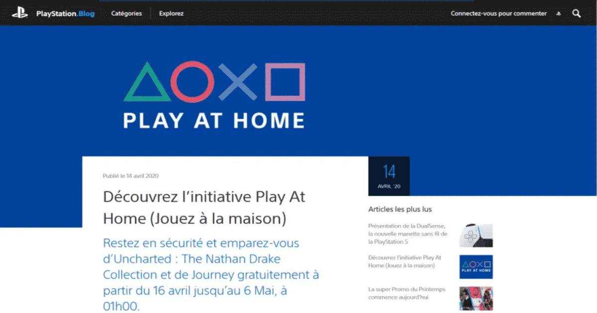 Sony vous offre 4 jeux sur PlayStation 4  du 16 avril  au 6 mai 2020