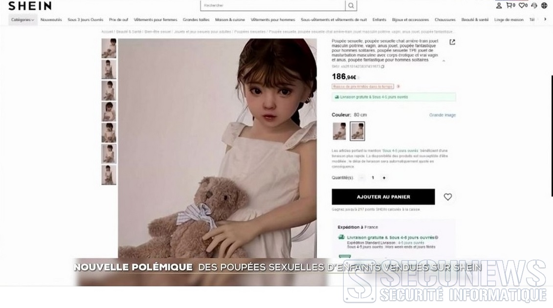 Scandale: des poupées sexuelles en forme de fillettes vendues sur Shein