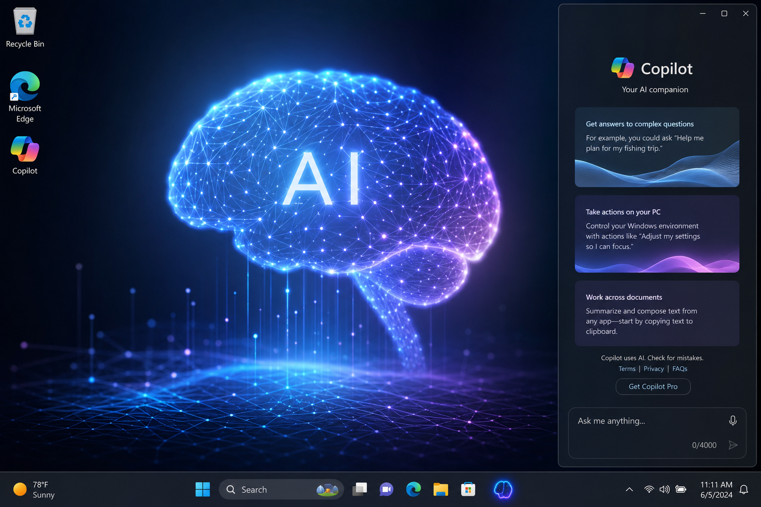 L'intelligence artificielle débarque dans la barre des tâches de Windows 11